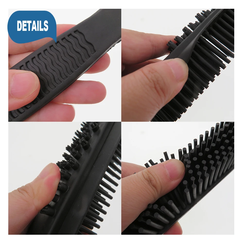 Cat and Dog Hair Lint Remover Brush Pet Hair Remover Rubber Portable Fluff Cleaner Rubber Massage Brush for Furniture Car Carpet