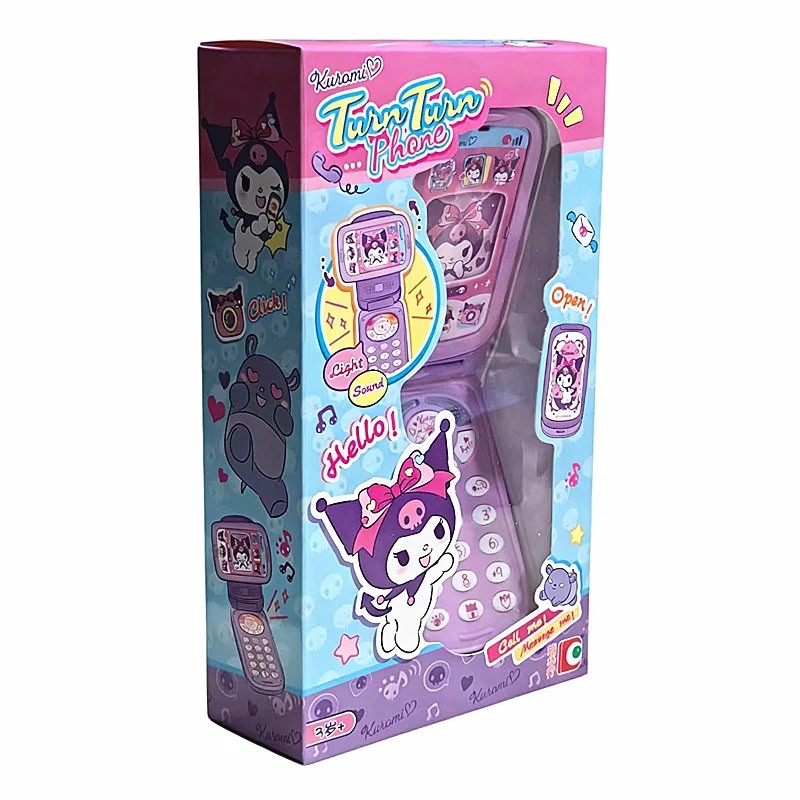 

Официальный лицензионный мобильный телефон Hello Kitty Cocomelon 58046 с видео и вращающейся крышкой-флипом для детей, игрушка-подарок