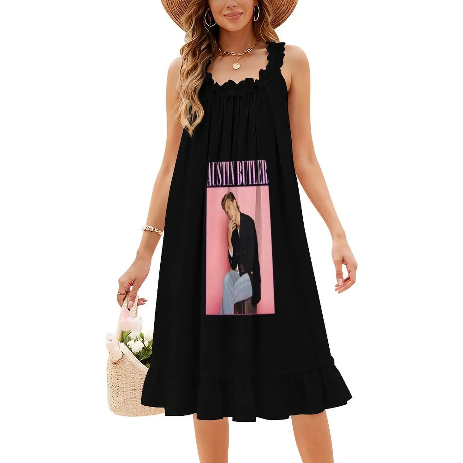 فستان أوستن بتلر Pnky Boy Preppy Style قصير للنساء على شكل حرف a فضفاض مناسب فستان يوم غير رسمي أوستن بتلر أوستن بتلر أوستن