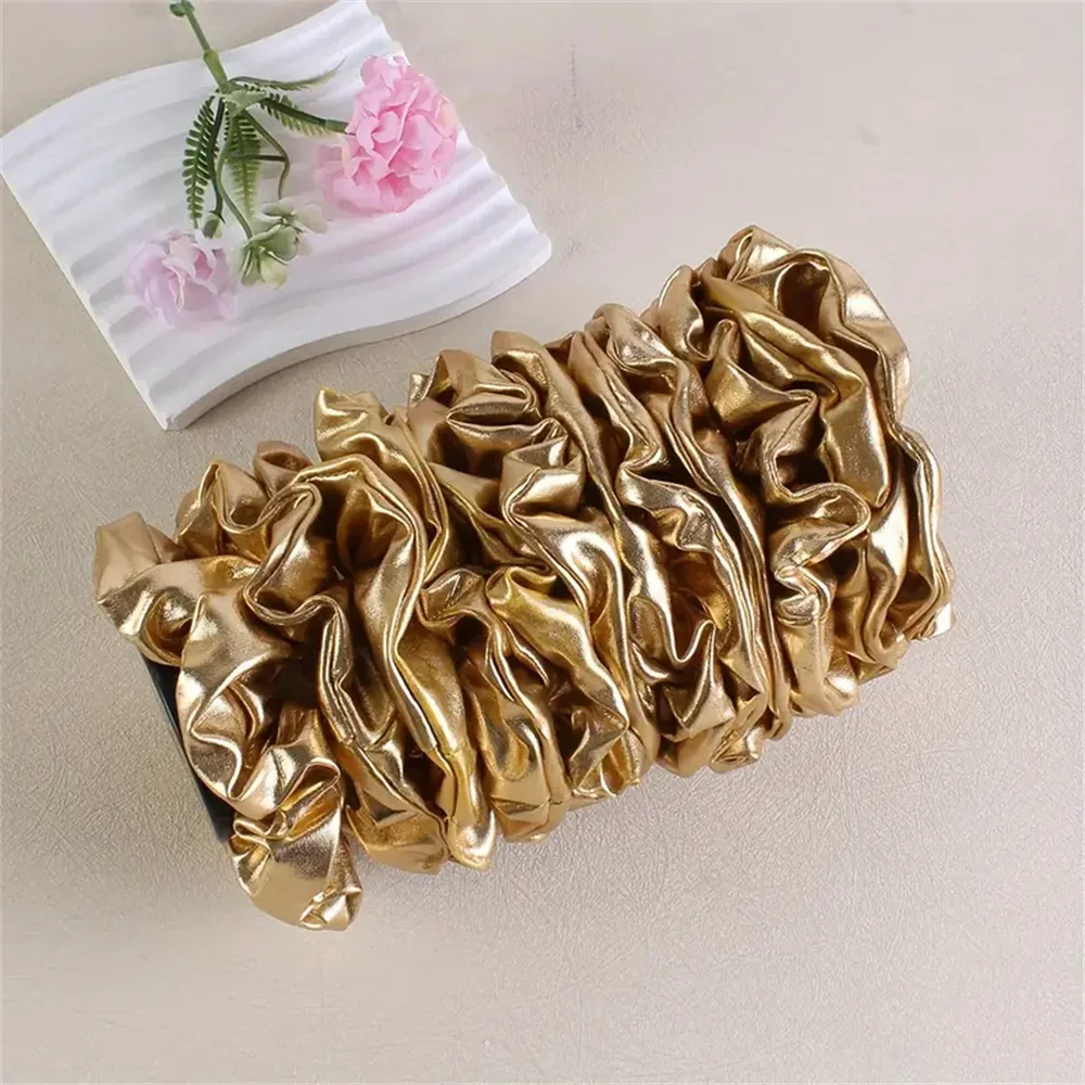 10PCS Shiny Metallic Scrunchies Hair Tie Sweet Simple Elastic Hair Band Women Hair Accessories Daily Headwear for Cheerleading 6