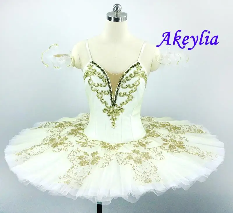 

Ivory ballet tutu shiny Professional Tutu Classical Pancake Ballet Stage dress adult Costumes Nutcracker Ballet tutu pale yellow