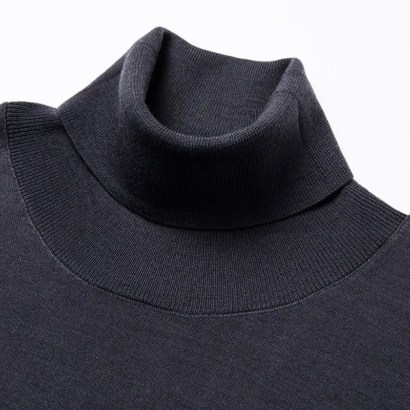 سترة صوف 100% عالية الجودة بياقة مزدوجة للرجال بأكمام طويلة #3