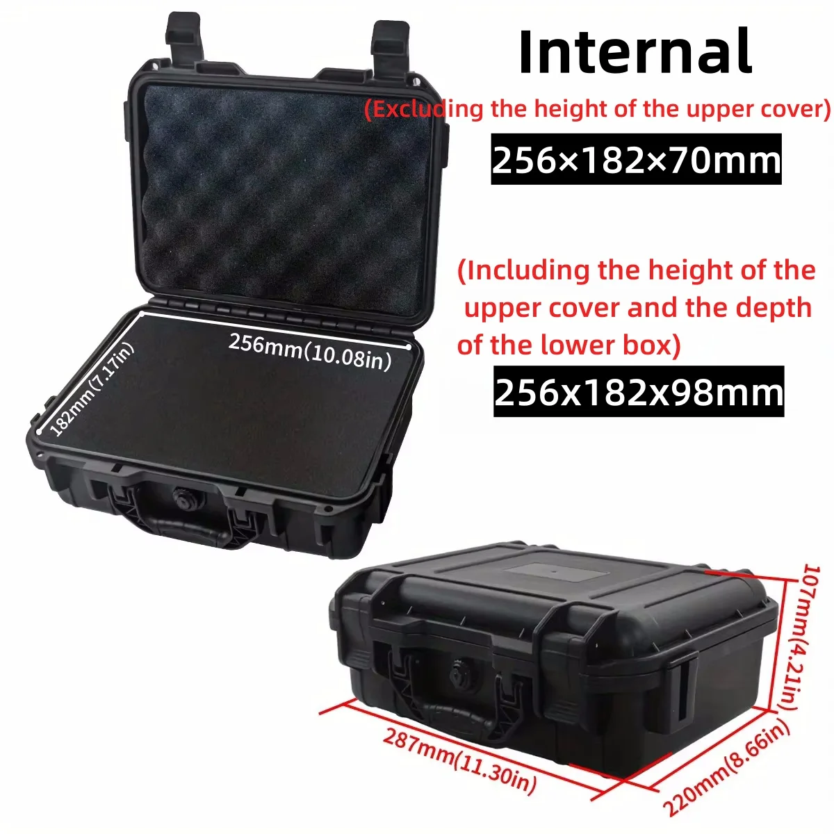 1 st Waterdichte Harde Draagtas Tas Gereedschapskoffer Met Voorgesneden Spons Opbergdoos Veiligheid Protector Organizer Hardware Toolbox - afbeelding 1