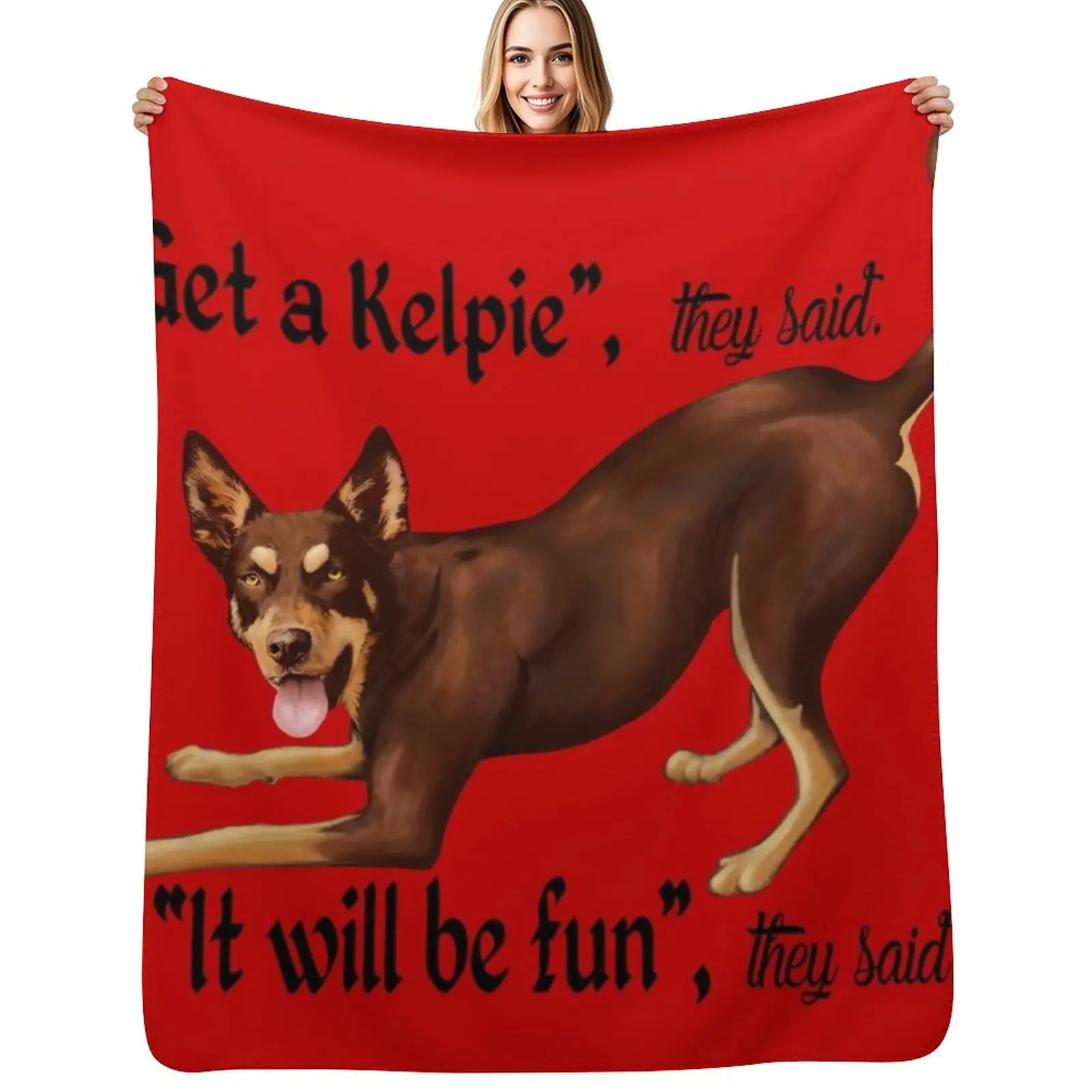 

Get a Kelpie - it will be fun! Throw Blanket Thermal Loose Luxury Thicken for sofa Blanket