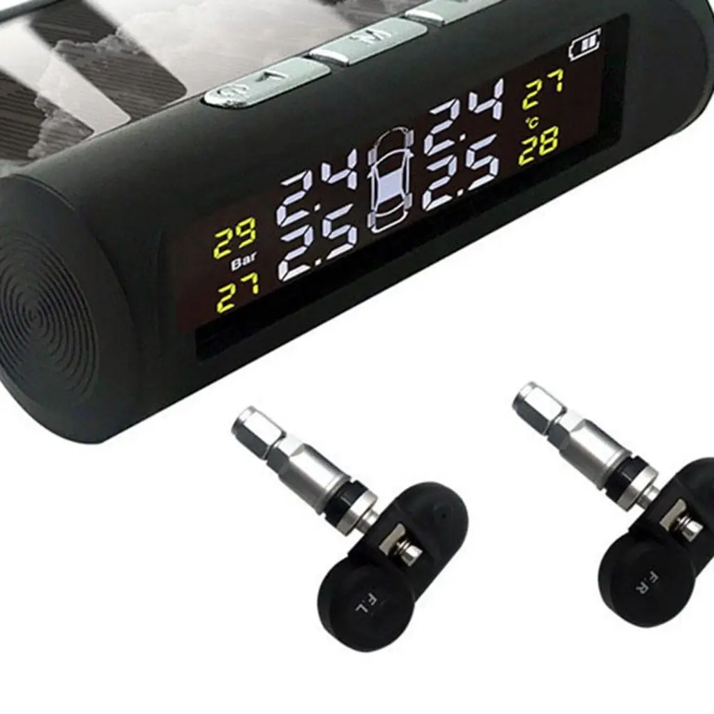 

Автомобильный датчик давления в шинах с USB-зарядкой и солнечной батареей, TPMS-измеритель для безопасности легковых автомобилей