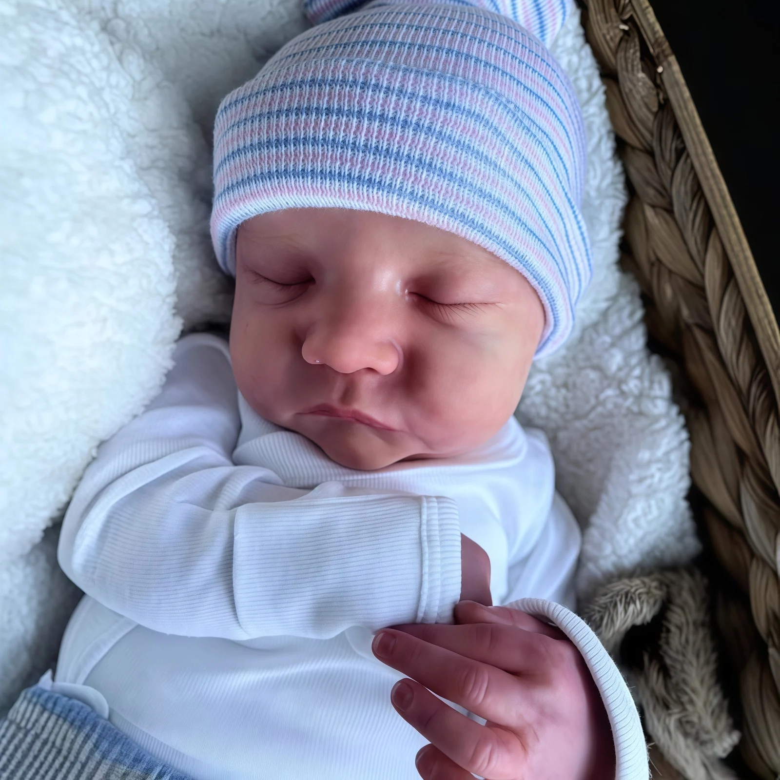 

Реалистичная кукла Levi Reborn 43 см — ручная роспись, силиконовая виниловая кукла BeBe для сна — подарок на день рождения/Рождественский подарок