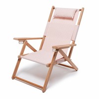 BSCI Custom Patterned Oxford Cloth Strong Wooden High Load Beach Chairs Beach Folding Portable Lounger Chairs With Pillow