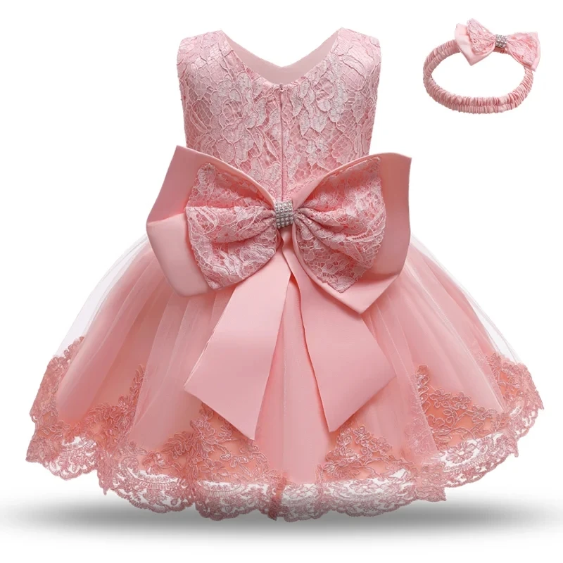 Nieuwe Mode Prinsessenjurk Voor Baby Meisjes Kostuum 1e Verjaardagsfeestje Jurk Kids Lace Vestidos 0-24 Maanden