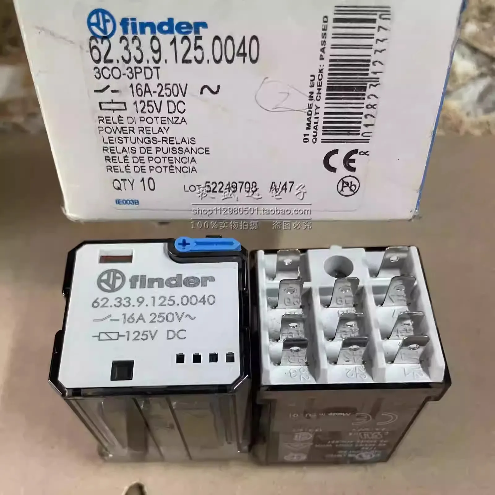 New original 62.33.9.125.0040 Finder relay 11 feet 125V