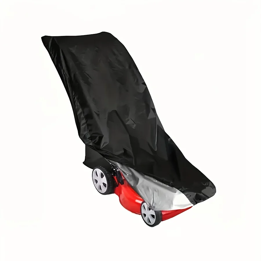 

1 piece 210D Polyester Oxford Lawn Mower Cover with Adjustable Drawstring, UV Resistant, Outdoor Patio Lawn Mower Cover