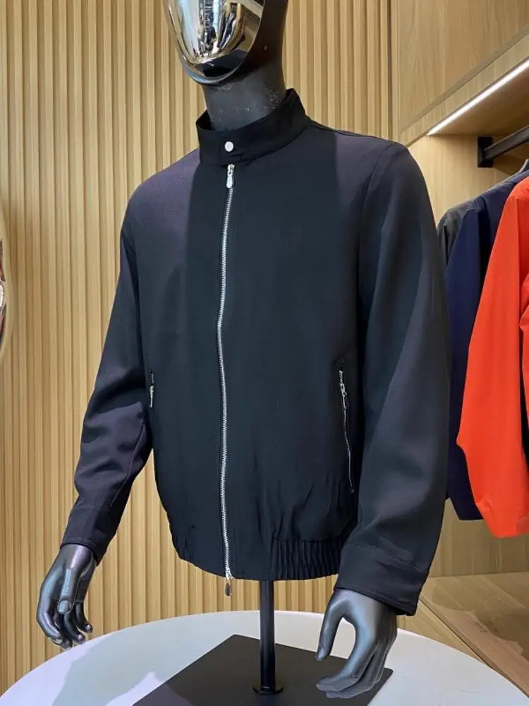 

Italian Luxury Men's Busin Commuter Outdoor Jaet New Fall Collection Adstrative Sle Zipper Decorated 3D Tailored