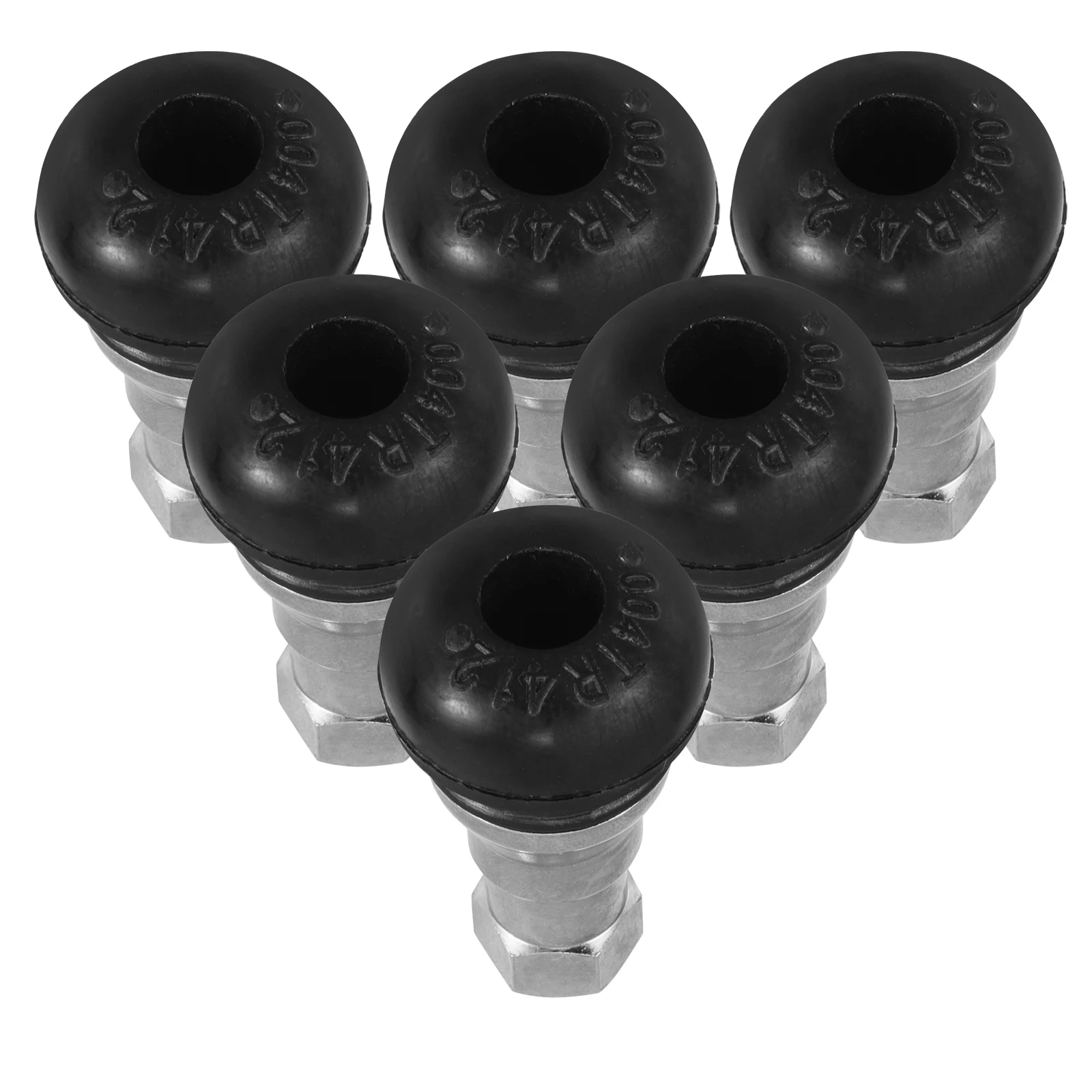 

6pcs Snap-in Tire Valve Stem Copper Core Rubber Black Stems for Car Tubeless Tires Auto Accessories Replacement Kit