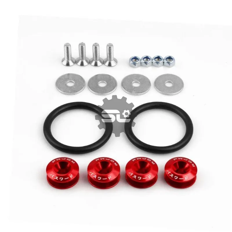 Car Universal Tuning Quick Release Fasteners with Logo Aluminum Bumper Quick Release Fasteners Fender Washers lug nuts