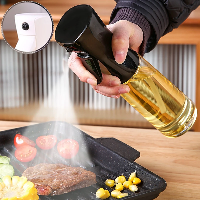 200ml 300ml Oil Spray Bottle For Cooking Kitchen Olive Oil Sprayer For Camping BBQ Baking Vinegar Soy Sauce Kitchen Accessories