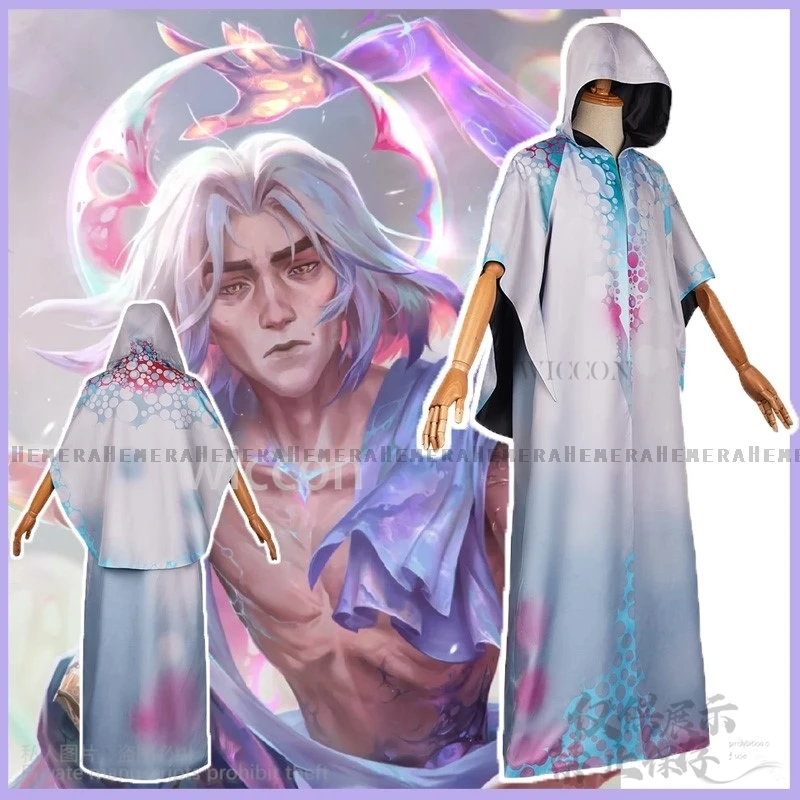 

Аниме Arcane Game LOL Косплей Костюм Виктор Новая длинная накидка Плащ с капюшоном Пальто Толстовки на Рождество Хэллоуин по индивидуальному заказу