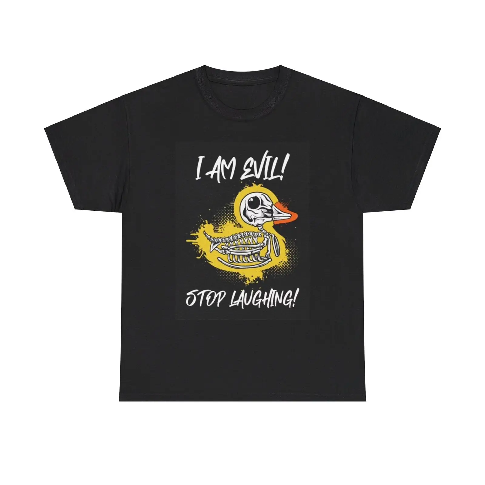 Im Evil Stop Laughing Funny Duckling T Shirt Cute Heavy Cotton