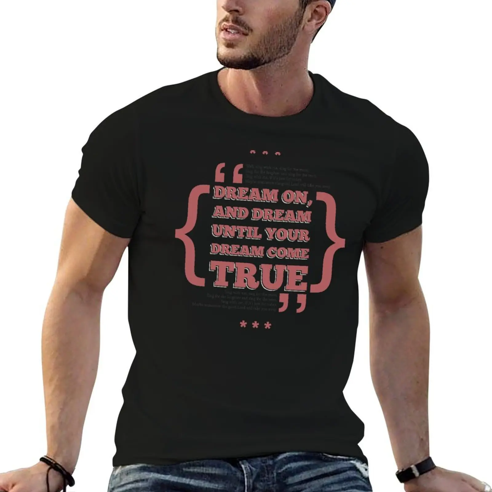 

t shirts shirt casual t On cotton dark Dream man funny man T-Shirt shirt t humor
