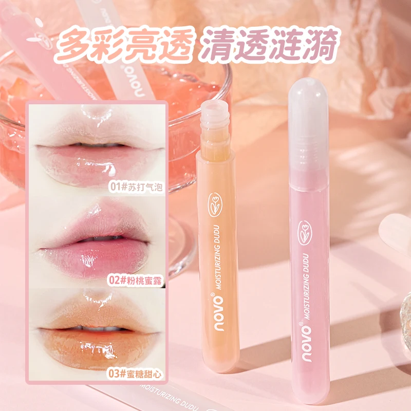 Translucent Clear Crystal Lip Gloss Mirror Lip Oil Deep Misturizing Nourish Lip Care Lasting Brighten Lip Color Lipstick Primer