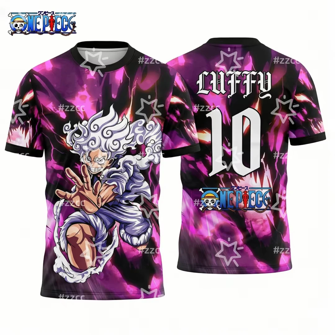 2026 One Piece Grafik-T-Shirt Japanische Anime Fußballtrikots Sport Schnelltrocknend Herren T-Shirt Kinderkleidung Damen T-Shirt