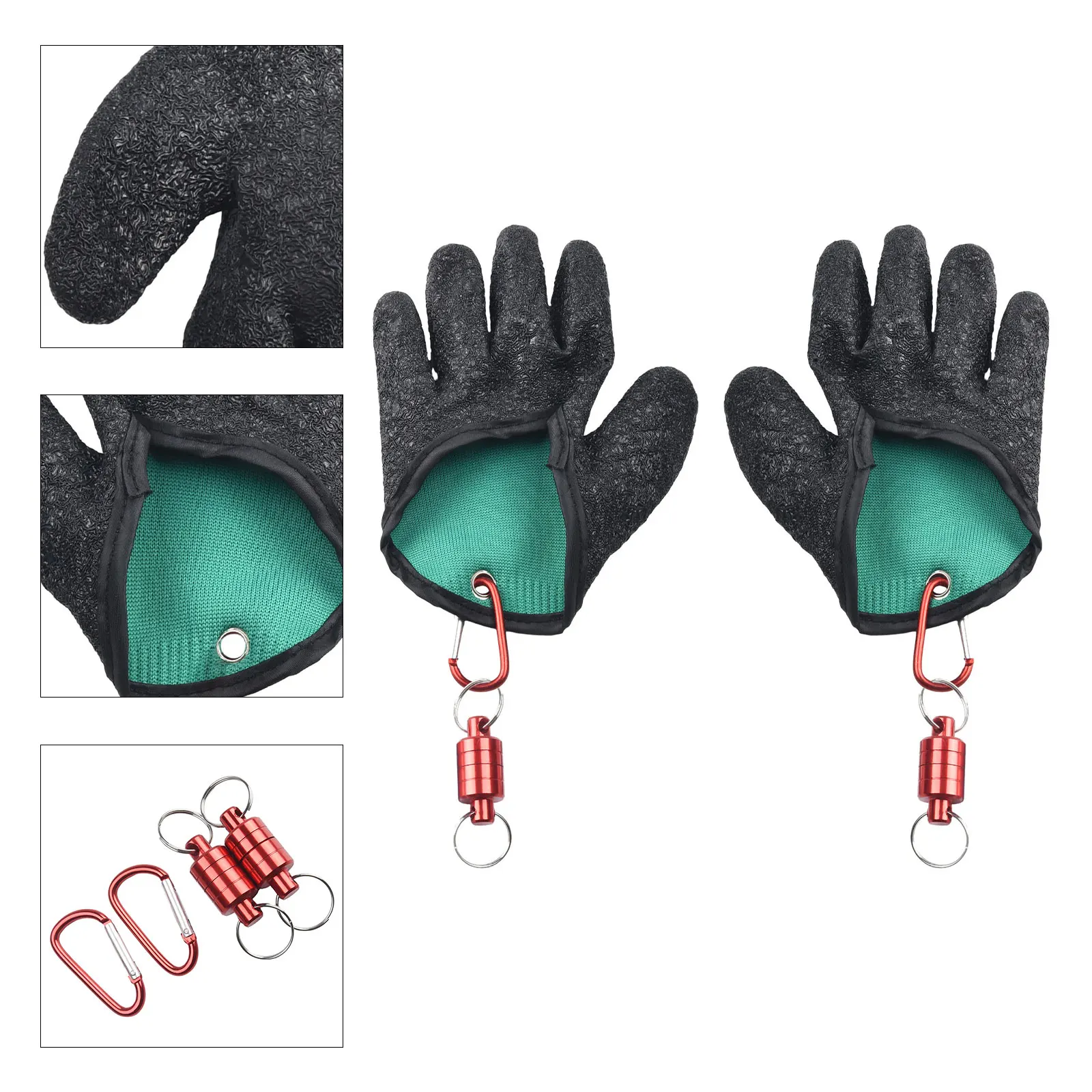 Reliable and Non Slip Fishing Gloves with Magnetic Hook Enhance Your Fishing Experience with Maximum Hand Safety - view 5