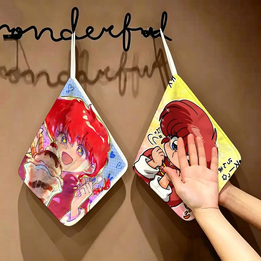 R-Ranma-12 Classic-Shonen Hanging Kitchen Towel, Polyester Cotton Material, Multipurpose Hand Wiping Towel for Family