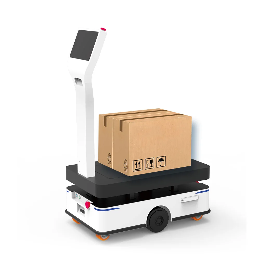 Intelligent Warehouse Logistic Robot Unmanned Control System Customizable 80kg Payload agv Transfer Cart Slam Amr