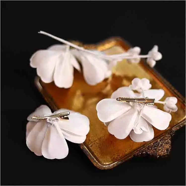 CC Wedding Hairgrips Women Hair Accessories Bridal Headdress Engagement Hairwear 3 PCS Flower Shape Romantic Hairpins Gift AN253