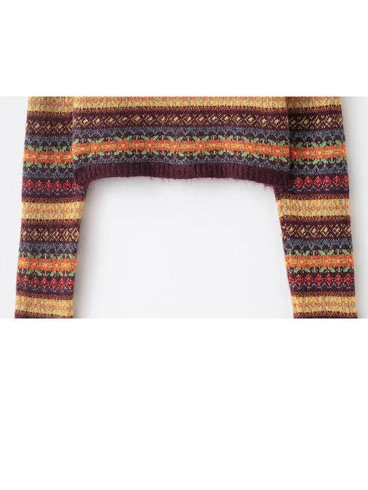 เสื้อแจ็คเก็ตถักลายแจ็คการ์ดสำหรับผู้หญิง HH รุ่นต้นฤดูใบไม้ผลิ ปี 2026 ทรงเรโทร คอทรงกลม ซิปหน้า สไตล์ลำลอง เหมาะสำหรับใส่ไปทำงาน ผ้าบางเบา