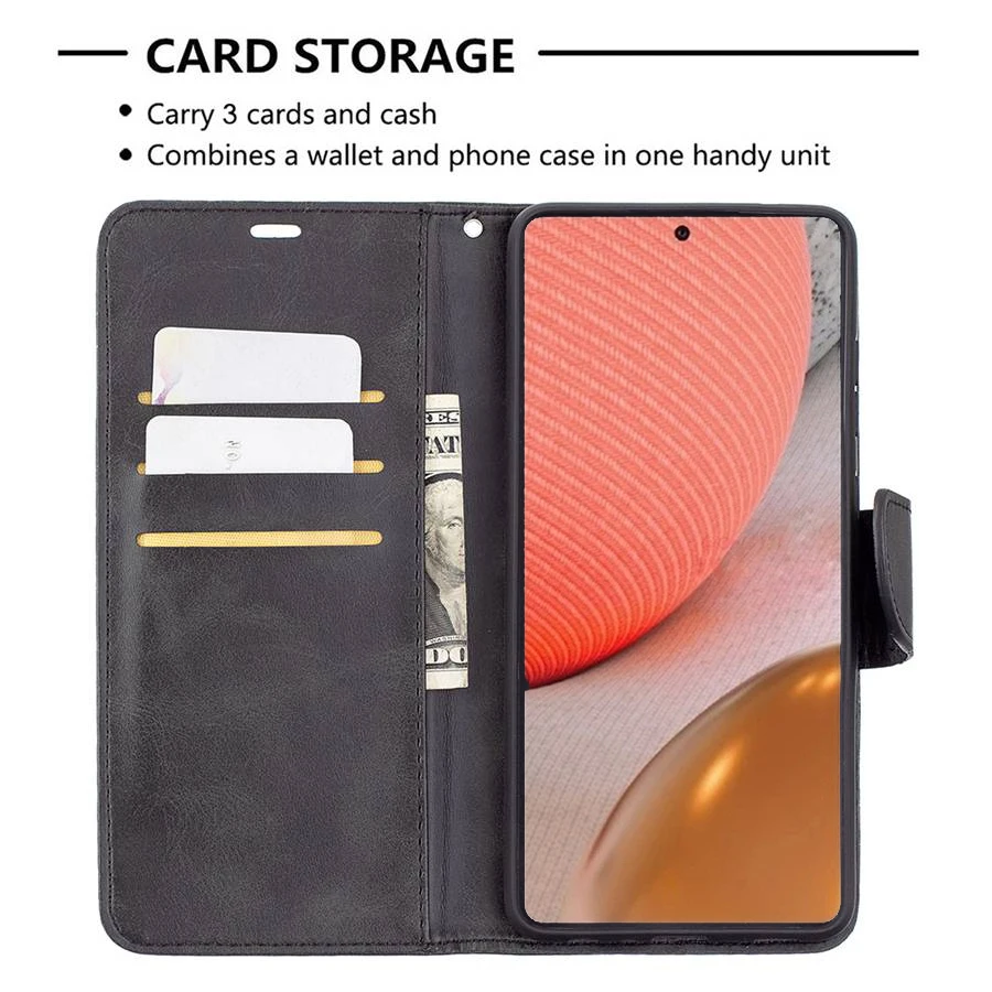 Wallet Leather With Card Slot Case For Samsung Galaxy A02S A03 Core A03S A12 A22 A32 A51 A52 A71 A72 S22 S21 S20 Plus Ultra FE