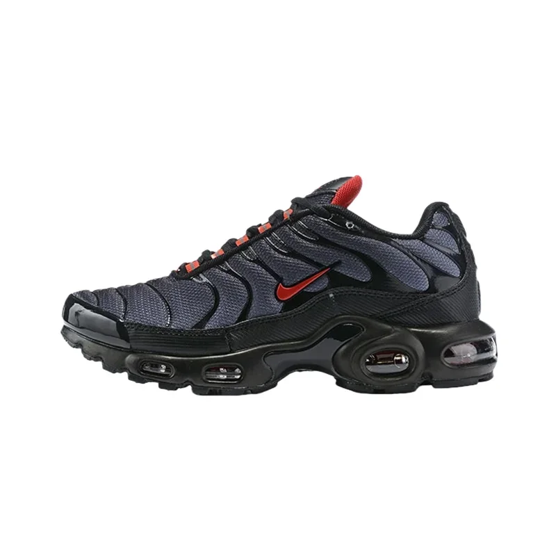 Nike Air Max Plus Sneakers Running Shoes Are Non Slip, Durable, Comfortable Shock-absorbing Breathable Black Gray Red