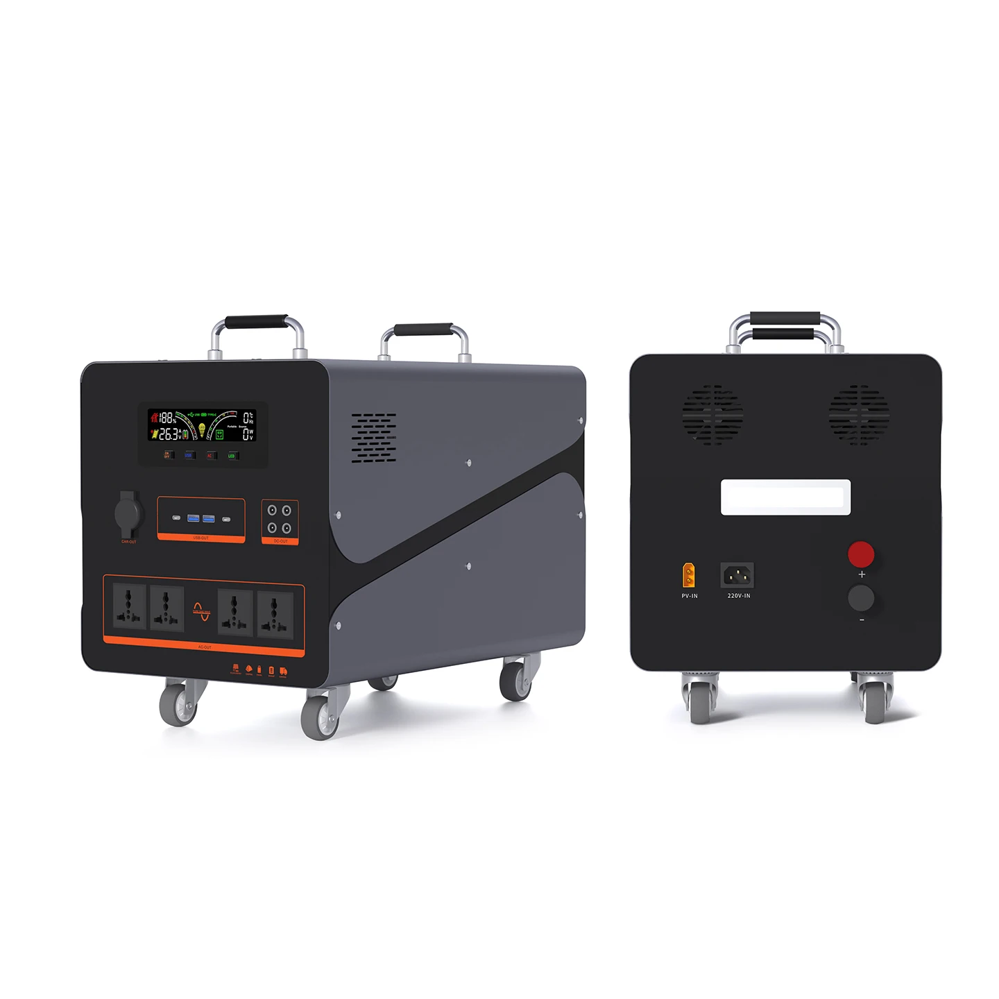 350W-900W Silent Solar Generator, LiFePO4 Pure Sine Wave, MPPT Controller EU/US/AU Plug Outdoor Power Station