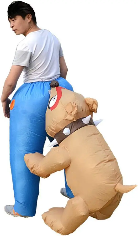 Halloween Lustiges aufblasbares Kostüm Hund Bites Arsch Aufblasbarer Anzug Urlaub Party Atmosphäre Requisiten Roman aufblasbare Dress Up