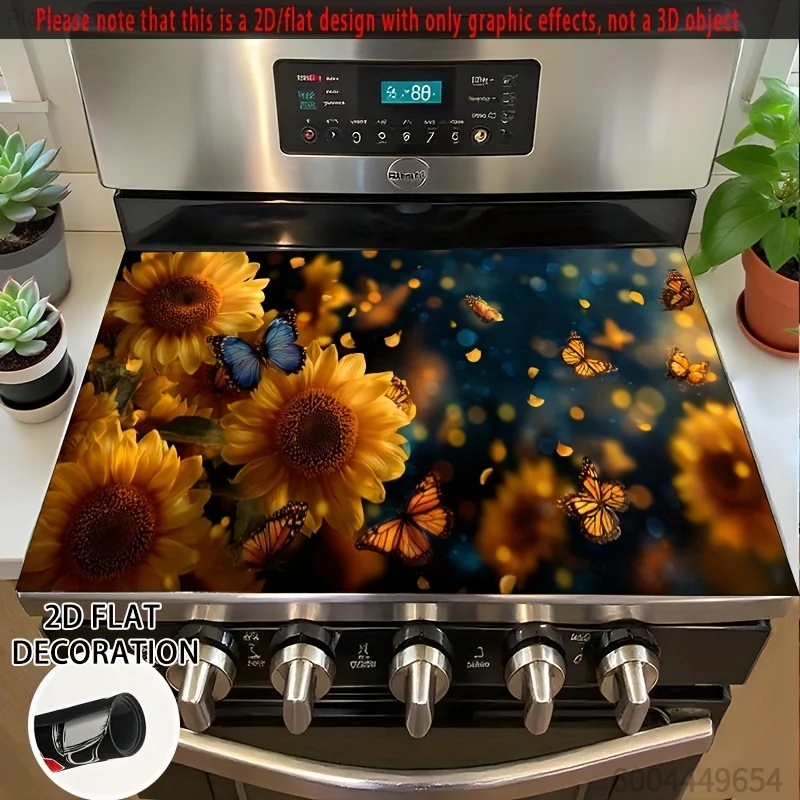 Shell Cat Sunflower Coffee Print Super Absorbent Drying Mat Waterproof Kitchen Counter Coffee Maker Drain Pad Decor Placemat