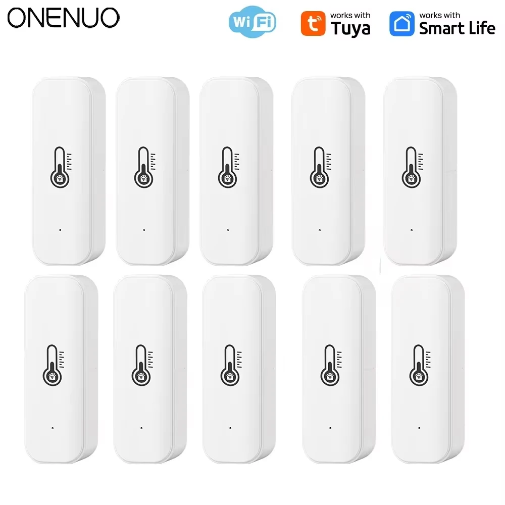 1~10pcs Tuya WiFi Temperature Humidity Sensor Smart Life Remote Monitor For Smart Home Work with Alexa Google Assistant
