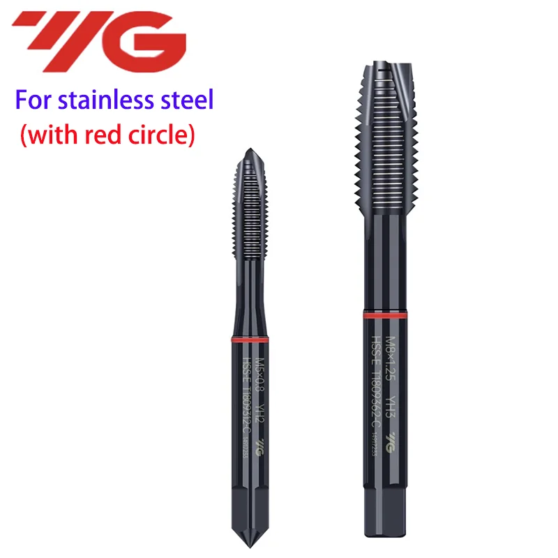 1PCS South Korea YG HSSE American INOX JIS Spiral Fluted Tap UNC/F 4-40 6-32 10-32 12-24 1/4 5/16 3/8 Spiral Pointed Tap