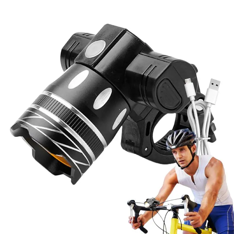 Cycle Headlight Bright Front Cycling Safety Light 4 Light Mode Options Waterproof Warning Light Rechargeable LED Cycle Lights