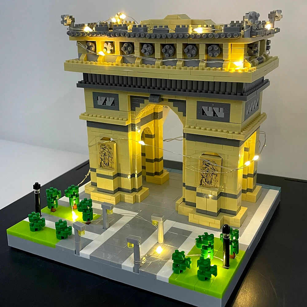 Set di micro mini blocchi giocattolo ad arco trionfo: la scelta perfetta per l'architettura educativa, giocattoli assemblati e il punto di riferimento in miniatura