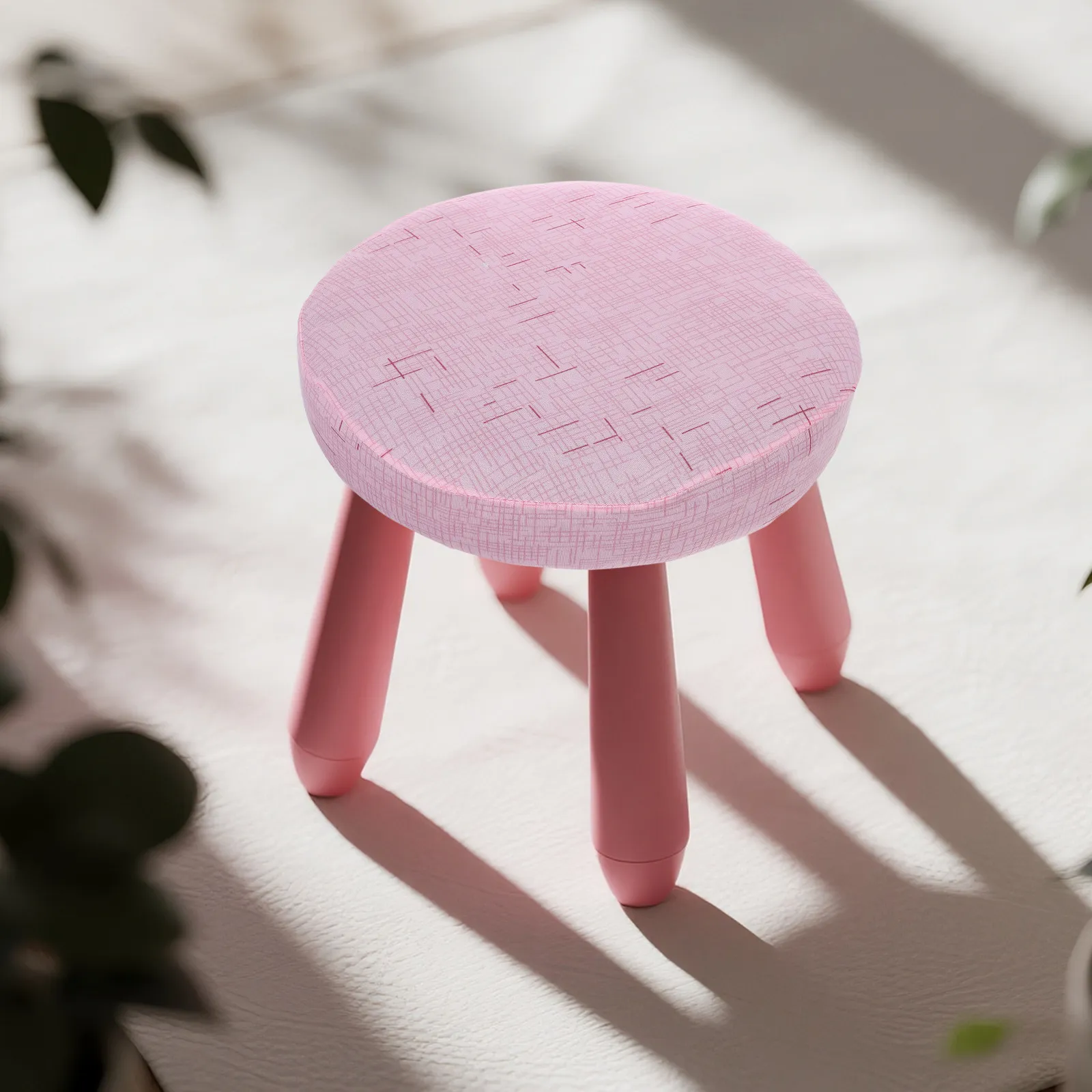 3Pcs Round Stool Covers Elastic Stretch Washable Bar Stool Seat Protector for Kitchen Dining Bar Stationary Cushion Replacement view 5