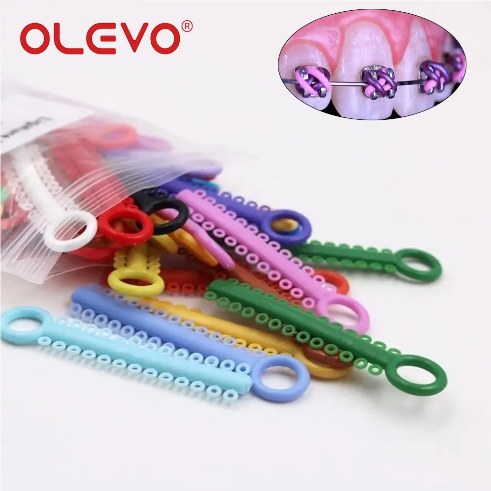 OLEVO 1040 Teile/beutel Dental Ligatur Krawatten Kieferorthopädische Hosenträger Ligaturen Elastische Gummibänder Zahnmedizin Ringe Hosenträger Für Zähne – Detail 9