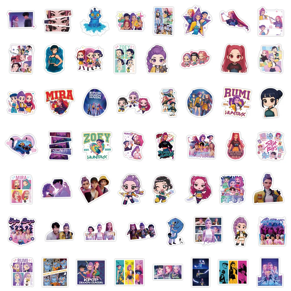 สติกเกอร์การ์ตูน Kpop Devil Hunter 110 ชิ้น สติกเกอร์ตกแต่งสวยงามทันสมัย สติกเกอร์สำหรับสเก็ตบอร์ด กระเป๋าเดินทาง และสมุดโน้ต