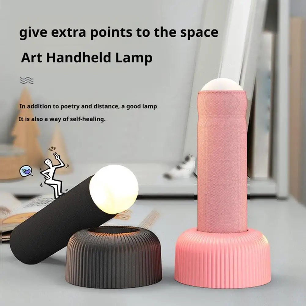 LED ضوء الليل الجدول النوم ليلة مصباح اليد سحب التبديل قابلة للشحن جو الجدول مصباح لغرفة النوم الديكور هدية عيد ميلاد #1