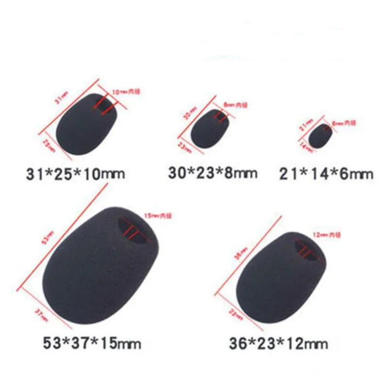 Microfono di Ricambio Schiuma Microfono Pads Copertura di Telefono Auricolare Con Microfono Copertura Microfono Parabrezza 30*22*8 millimetri