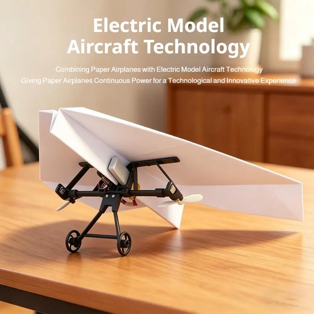 Remote Control Paper Airplane Electric Power Kit Diy Foldable Long Range Stable Flight Ultra Lightweight Plane Outdoor Toy