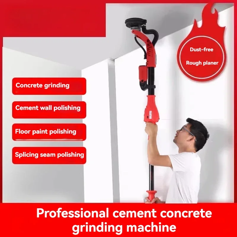 2026 Ceiling Joint Joint Wall Floor Cement Concrete Concrete Grinder Rough Planer Handheld Long Pole Brushless