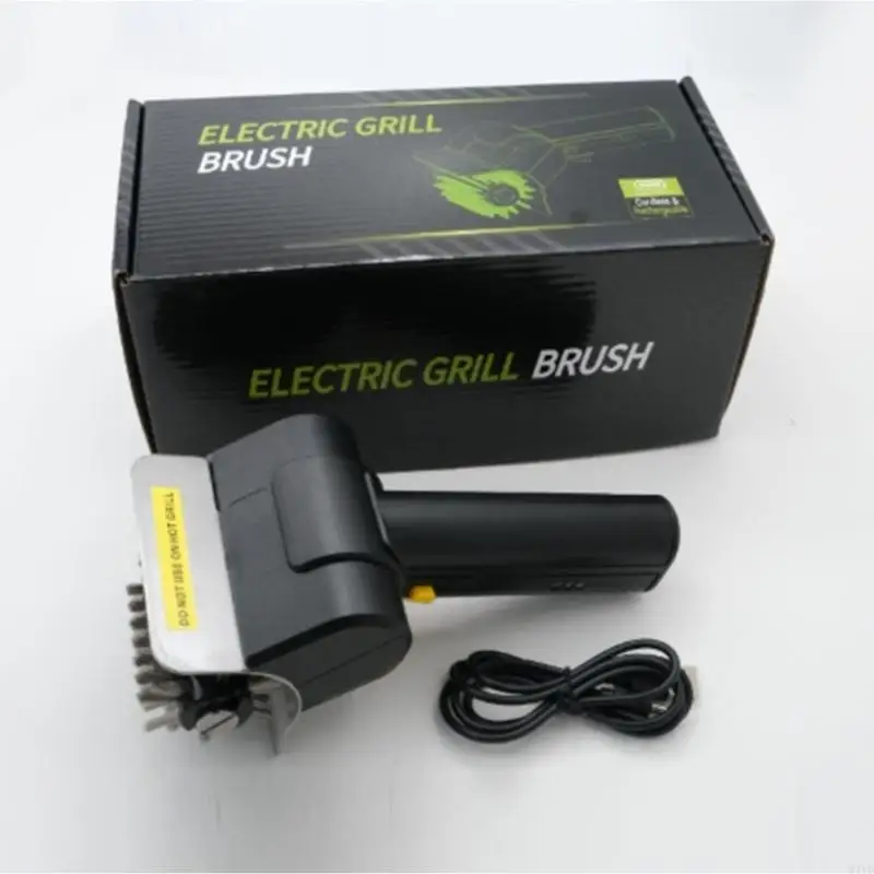 Rechargeable Cordless Grill Scrubber Detachable Brush Heat Resistant Grill Cleaning Brush For Barbecue Maintenance M4YD