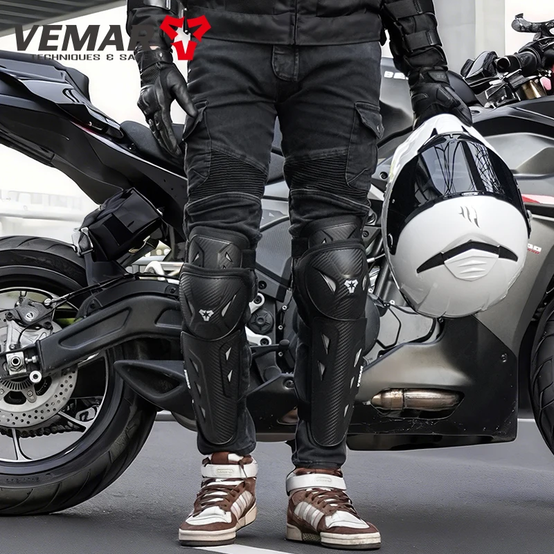 

VEMAR 2Pcs Motorcycle Knee Pads Breathable Motocross Protective Gear for Moto Rider Off-Road Outdoor Sport Knee Pads