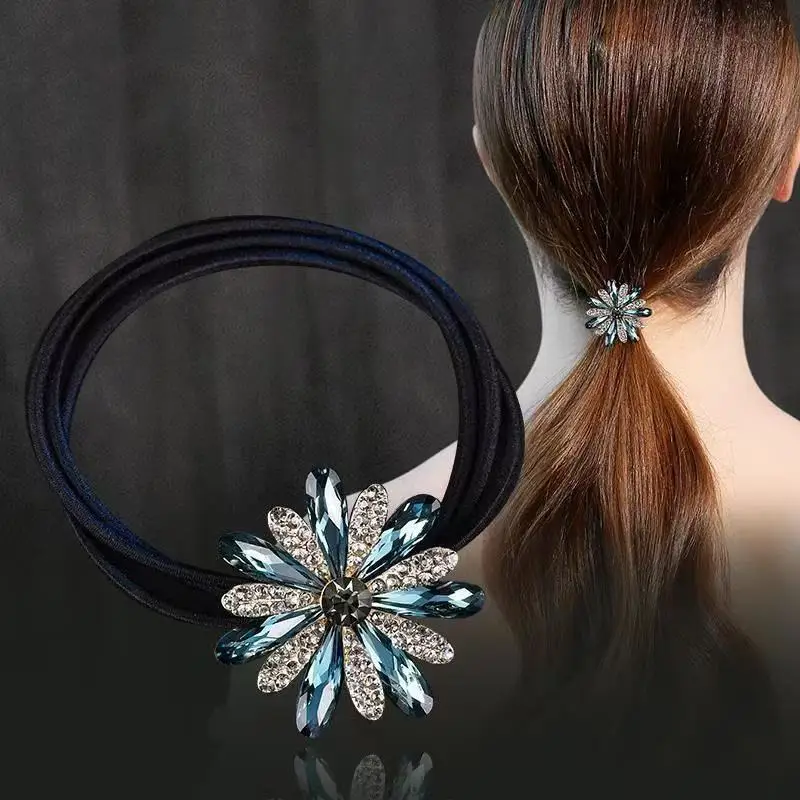 

New Rope Tie High Elastic Rubber Band Daisy Korean Adult Hair Accessories Headdress Flower