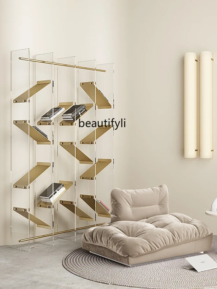 

Imported Acrylic Floor Shelf Detachable Vertical Bookshelf Commercial Club Transparent Screen Antique Shelf furniture