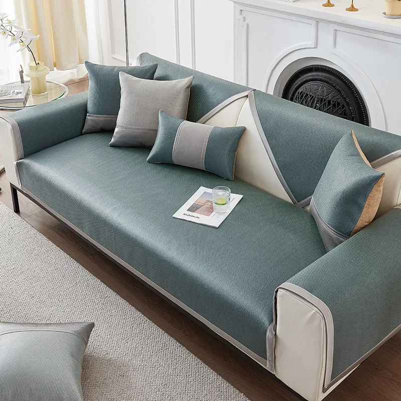 All-season Universal Cool Cushion Rattan Mat Sofa Cover Sofa Cushion Summer Ice Silk Non-slip Mat Seat Cushion Washed