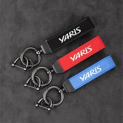 For Toyota Yaris 2004 2008 2018 Car Logo Key Chains Business Gifts Keychain Holder Key Rings Lanyard Auto Interior Accessories